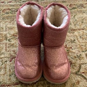 Little girl pink sparkle UGG winter boots size 9